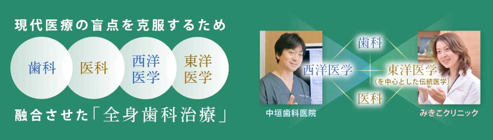 現代医学の盲点を克服するため融合させた「全身歯科治療」